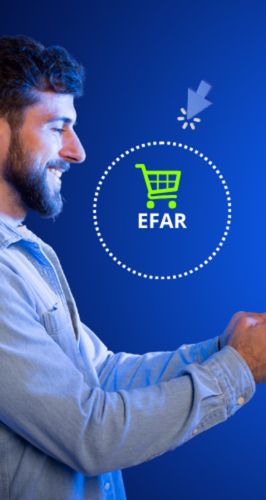 Site B2B da empresa Efar Distribuidora, de Uberlândia. Ela pertence ao Grupo Arguto.