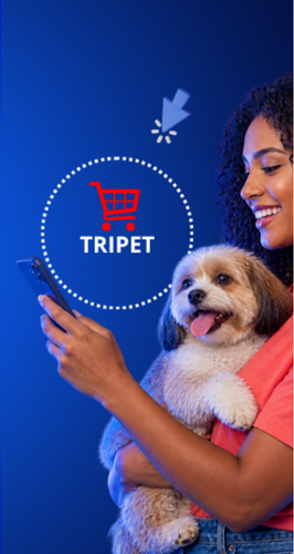 Site B2B da empresa Tripet Distribuidora, de Uberlândia. Ela pertence ao Grupo Arguto.